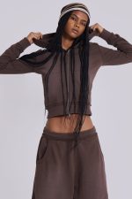 Chocolate Brown Mini Monster Hoodie - Image 4