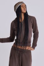Chocolate Brown Mini Monster Hoodie - Image 2