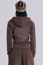 Chocolate Brown Mini Monster Hoodie - Image 3