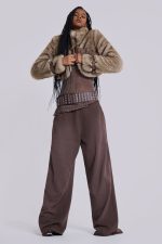 Raven Faux Fur & Leather Crop Jacket - Image 10