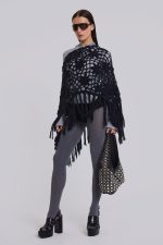 Osmium Studded Leather Bag in Black - Image 2