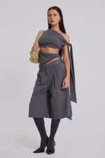Osmium Studded Leather Bag in Cream - Image 8