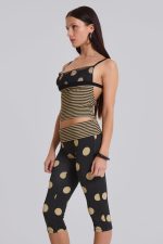 Lola Ruched Cami Top in Polkadot Stripe - Image 7