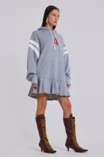4 or Nothing Sweater Dress in Grey Marl - Image 5