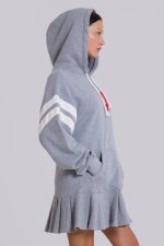 4 or Nothing Sweater Dress in Grey Marl - Image 3
