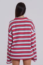 Bella Stripe Polo Top - Image 4