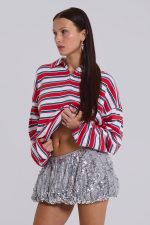 Cosmic Sequin Puffball Micro Skirt - Image 2