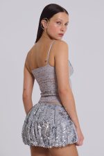 Cosmic Sequin Puffball Micro Skirt - Image 12