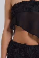 Regina Corset Top In Black Roses - Image 5