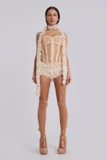 Champagne Skinny Scarf - Image 2
