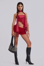 Regina Corset Top In Scarlet Red - Image 7