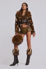Mesconda Faux Fur Belted Jacket - Image 6