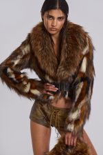 Mesconda Faux Fur Belted Jacket - Image 5