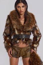 Mesconda Faux Fur Belted Jacket - Image 4