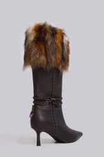 Fauna Faux Fur Heeled Boot - Image 11