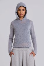 Grey Marl Mist Hoodie - Image 5
