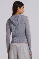 Grey Marl Mist Hoodie - Image 3
