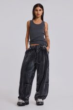 Crease Velour Baggy Monster Joggers