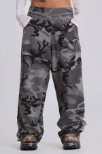 Black Baggy Camo Monster Joggers - Image 4