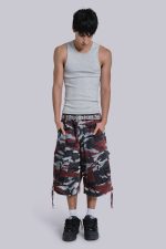 Red Camo Cadet Shorts - Image 3