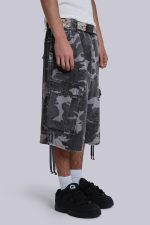 Black Cadet Camo Baggy Shorts - Image 3