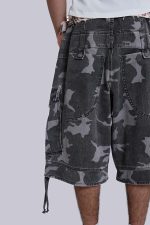 Black Cadet Camo Baggy Shorts - Image 5