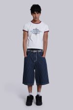Ollie Pinstripe Jorts - Image 3