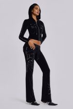 Superset Studded Velour Fitted Hoodie - Image 9