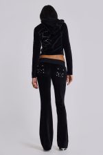 Superset Studded Velour Bootcut Trousers - Image 9