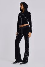 Superset Studded Velour Fitted Hoodie - Image 10