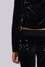 Superset Studded Velour Fitted Hoodie - Image 12