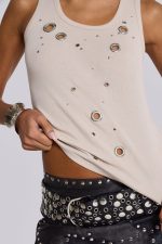 Osmium Studded Belt In Black - Image 10