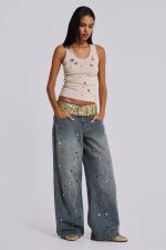 Eye Contact Vest Top With Eyelets - Image 8