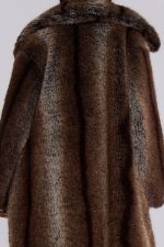Agyness Brown Faux Fur Coat - Image 12