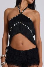 Asha Fringed Top With Buttons - Image 8