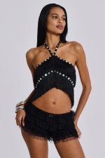 Asha Fringed Top With Buttons - Image 11