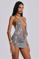 Silver Vixen Mini Dress - Image 2