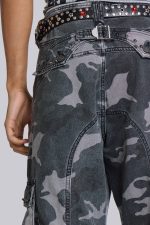 Washed Black Trooper Camo Cargo Pant - Image 8