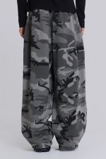 Black Baggy Camo Monster Joggers - Image 5