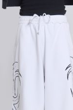 White Baggy Blade Joggers - Image 6