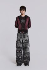 Washed Black Apex Denim Cargos - Image 5