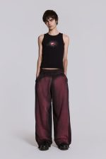 Deep Red Fade Baggy Monster Joggers - Image 2