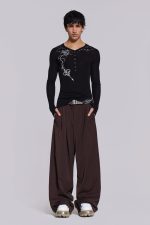 Chocolate Brown Goliath Suit Pants - Image 3