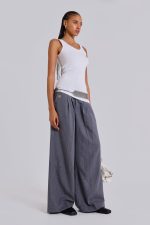 Goliath Light Grey Pinstripe Suit Pants - Image 2