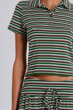 Mila Stripe Polo Shirt - Image 2