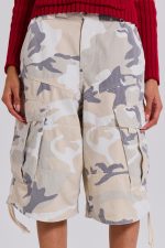 Snow Camo Cadet Cargo Shorts - Image 3
