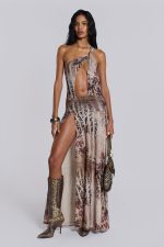 Valentina Asymmetric Cut Out Maxi Dress - Image 3