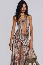 Valentina Asymmetric Cut Out Maxi Dress - Image 4