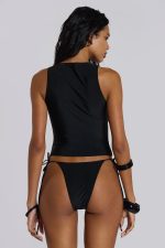 Silvra Studded Bikini Bottom in Black - Image 10