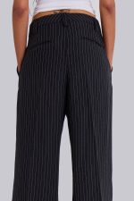 Black Pinstripe Goliath Suit Pants - Image 5